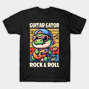 Guitar Gator in Rock and Roll T-Shirt